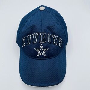 NFL Reebok Dallas Cowboy Spell Out Mesh Hook Loop Hat Cap‎ Helmet Embroidery GUC